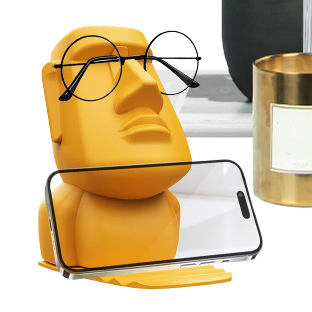 Kreativní pryskyřičné figurky sochy Moai ozdoba stojánek držák na brýle Velikonoční ostrov stojan na sluneční brýle dárek pro domácí dekoraci