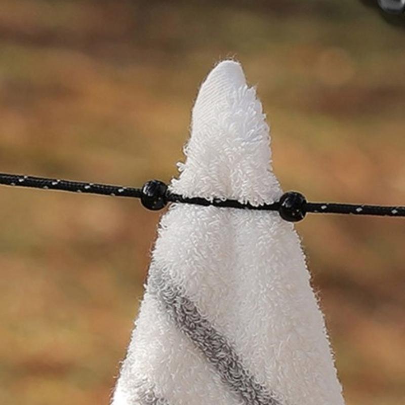 NonSlip Outdoor Washing Line Camping Stretch Clothesline Travel Washing Line with Solid Beads Windproof Clothesline