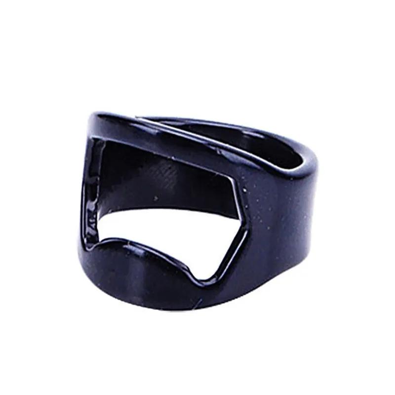 Creative Stainless Steel Ring Opener Finger Ring Beer Bottle Opener Cool Bar Party Kitchen Tools Mental Cap Openers Multicolors YLE044