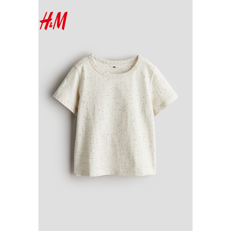 

HM Children s Clothing Boys T-shirt 2024 Summer New Plaid Soft Casual Children s Fun Print Red Short Sleeve 1239088