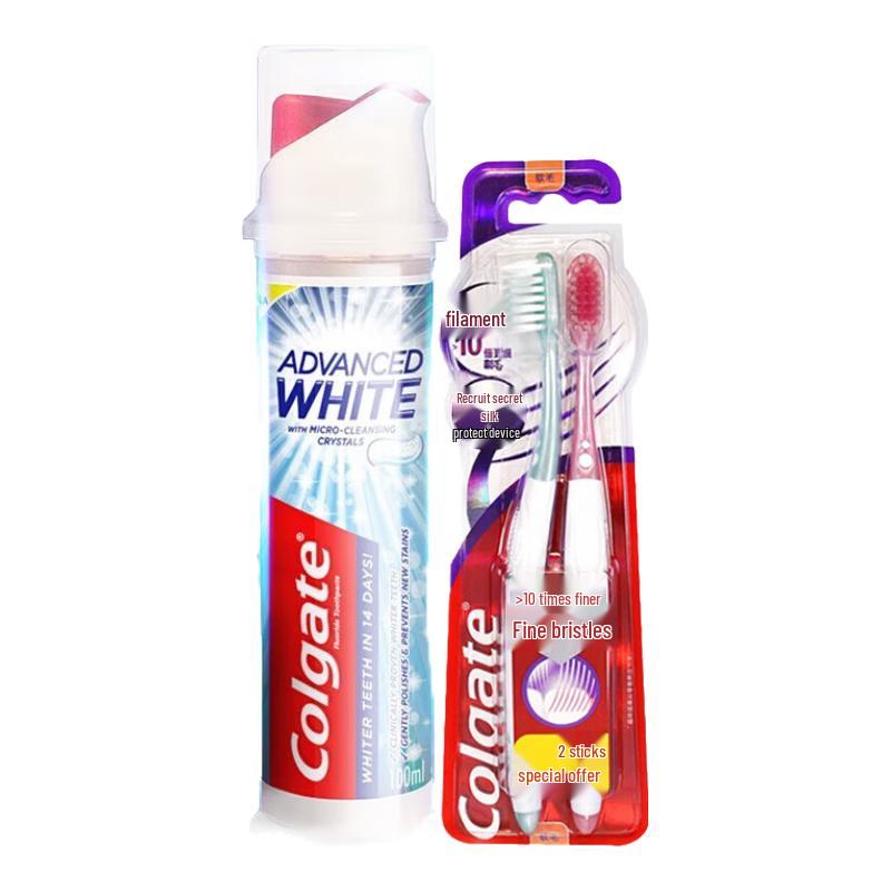 Colgate Advanced Whitening Toothpaste & Gum Care Toothbrush Set
