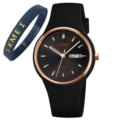 Montre de Sport Étanche en Silicone Marque Date Jour Cadeau pour Lycée Montre Noire pour Femmes Femmes - Mignonne, Simple, Élégante, Décontractée, Nom, et Affichage,