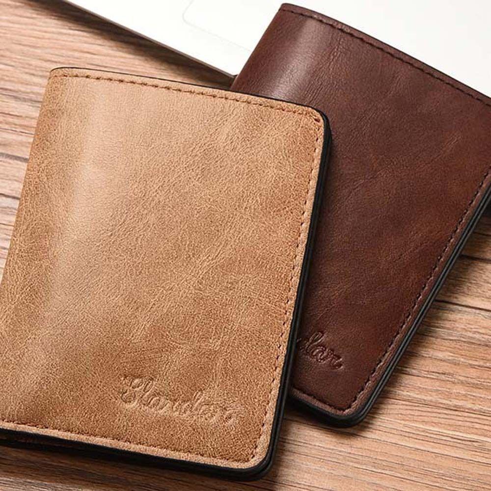 Money Bag Cash Clip PU Leather Ultra-thin Men Wallet Business Card Holder Coin Purse ID Card Cover