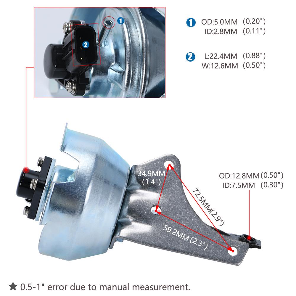 Turbocharger Wastegate Vacuum Actuator for Citroen Peugeot DW10BTED4