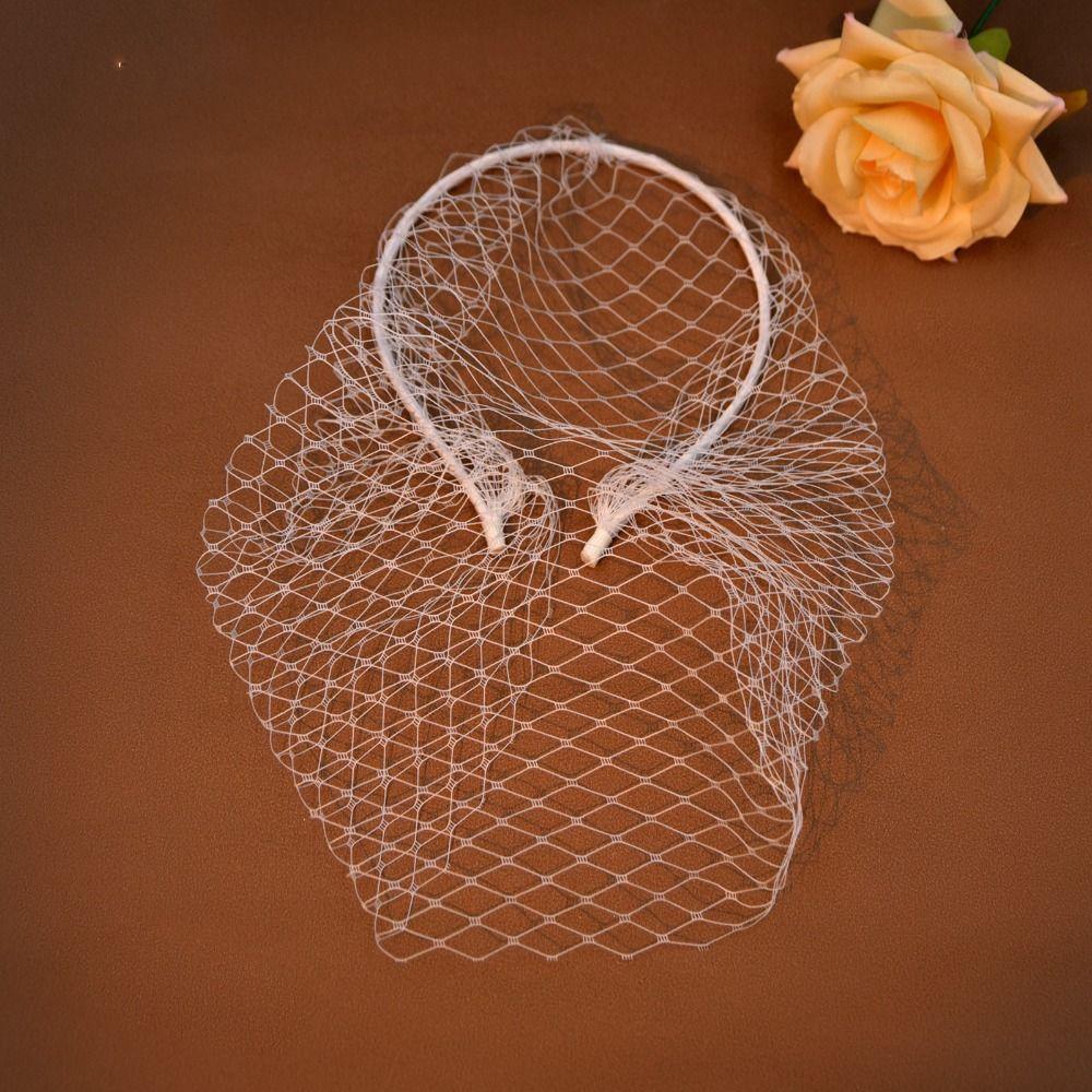 Elegant French Style Birdcage Veil Rhinestone Pearl Bridal Headwear Charm Shiny Bride Veils Women