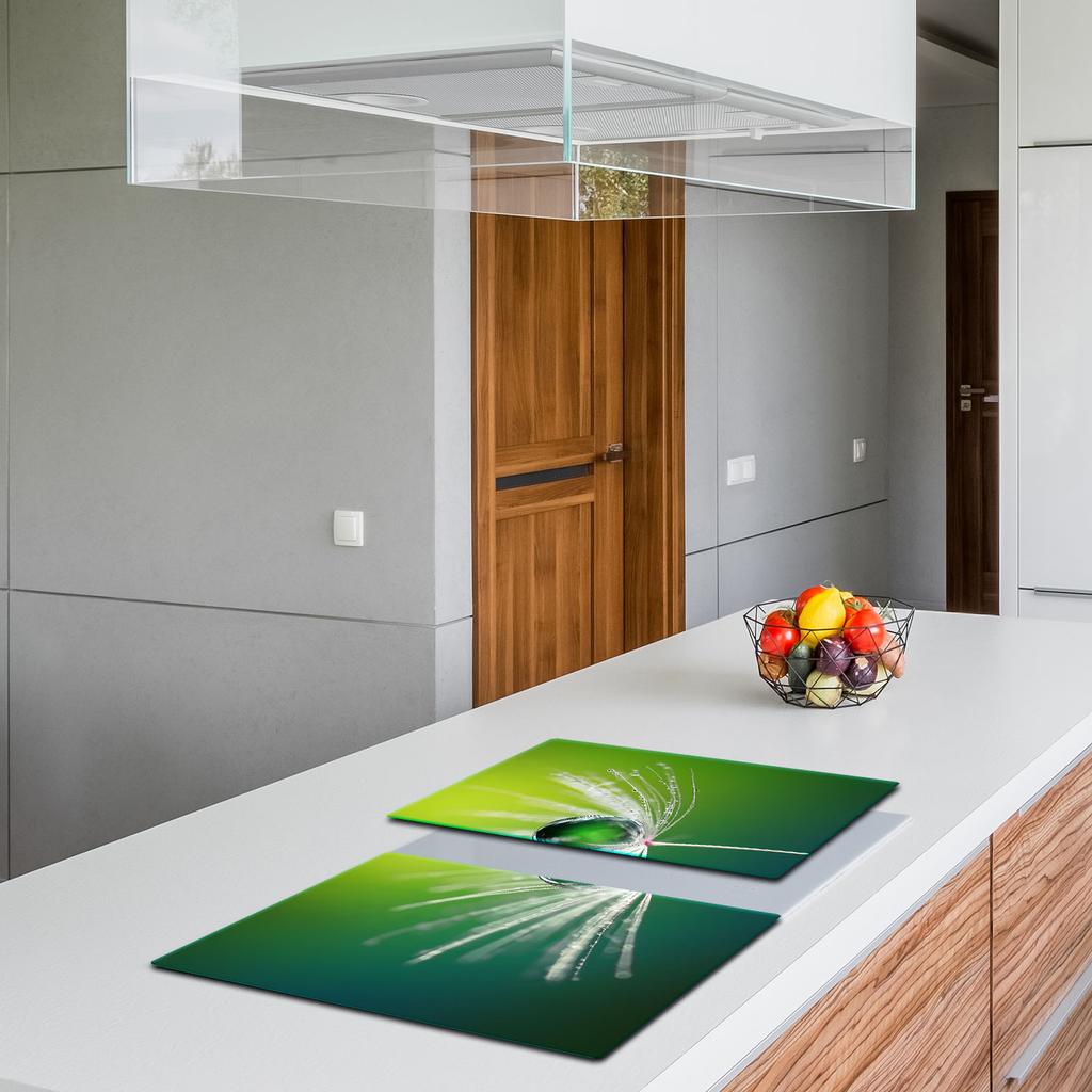 2x GLASS PROTECTIVE PLATE FOR STOVE 40x52 FLOWER
