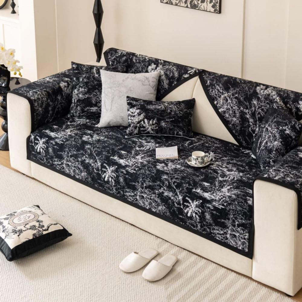 

Нескользящая подлокотник для спинки дивана, универсальная подушка для дивана из шенилла, чехлы для диванных подушек с темной бахромой 70X70cm 1pc