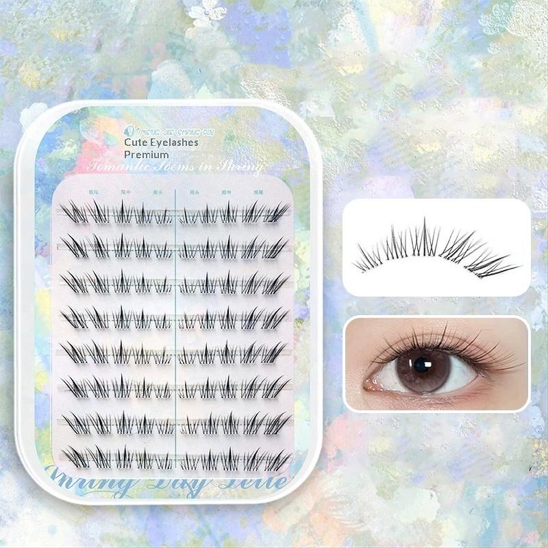 

Zero-Touch False Eyelashes Natural Eyelash Clusters Lashes With Eyelash No-Glue Self Adhesive Eyelashes Onesize