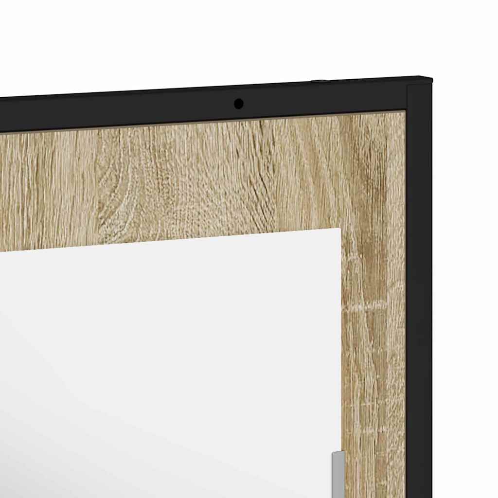 Bathroom Mirror with Shelf Black 50 x 12 x 60 cm
