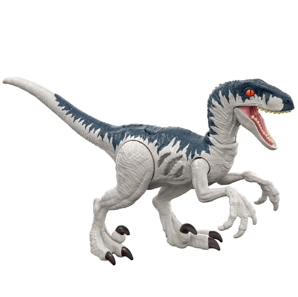 Mattel Jurassic World Realistic Mini Action Figure: Damaged! Velociraptor [Total Length: Approx. 20cm] [Ages 3 and Up] GWN14 Gray Medium