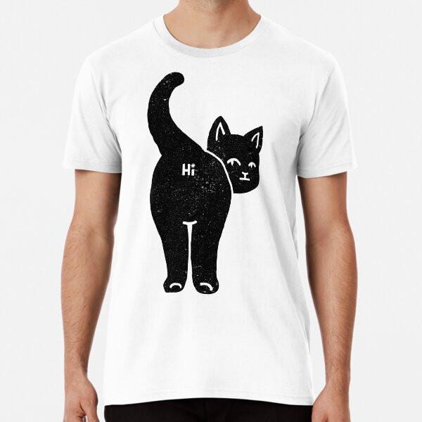 Hello Cat Butt Minimalist Black by Tobe FonsT-Shirt S-5XL Best T-Shirt