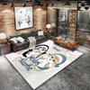 Penguin Cats Adventure Custom Name Carpet Rug For Living Room Bedroom Home Sofa Decoration Kids Play Nonslip Floor Mat