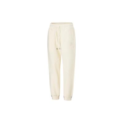 Plain Lace-Up Cuffed Knitted Sports Pants Men Bottoms Paper-White AKLT661-2