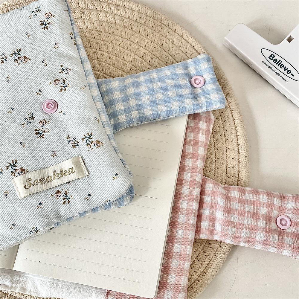 Korean Girly Heart Floral Book Cover for Journals & Diaries - Portable Pocket Size