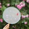 DIY Anfänger Sommer Stickset: Runder Fächer im antiken Stil mit Su-Stickerei und Bandstempel