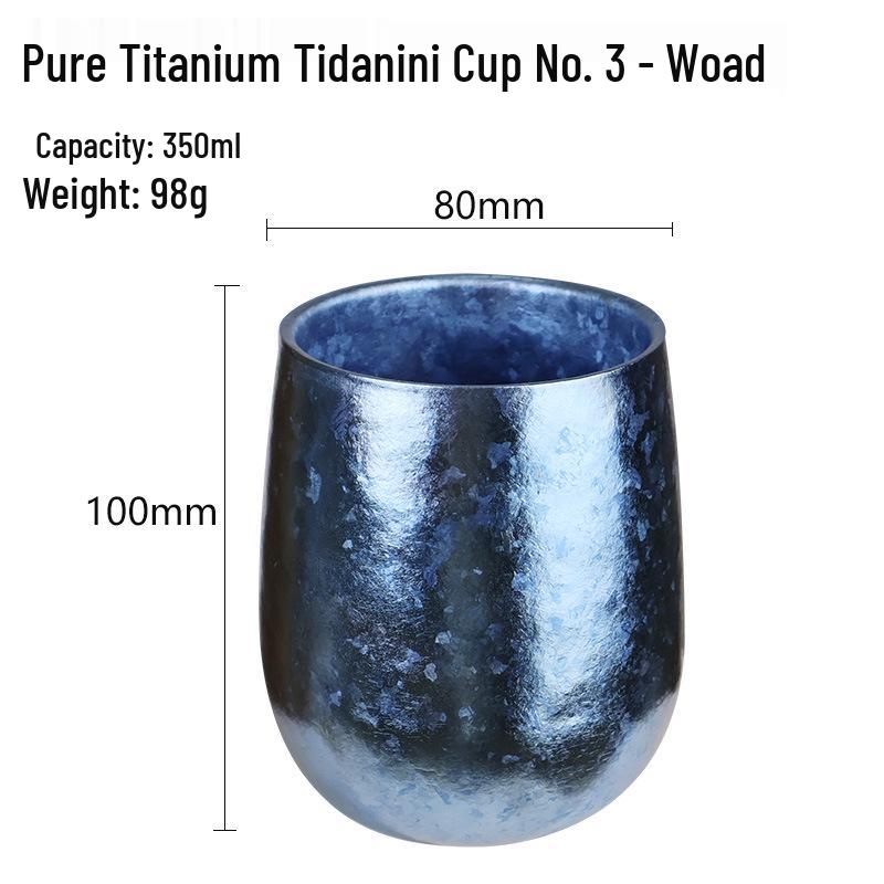 Pure Titanium Double-Layer Coffee Cup: Stylish, Portable, and High-Quality for Home or Outdoor Use.