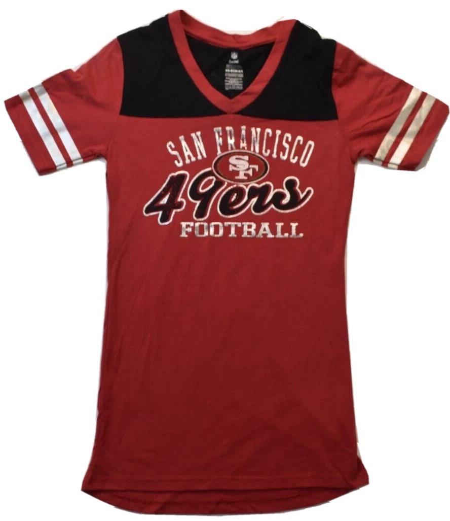 NFL Teens Apparel Juniors San Francisco 49ers Football Shirt New XS (0/1) 4XL