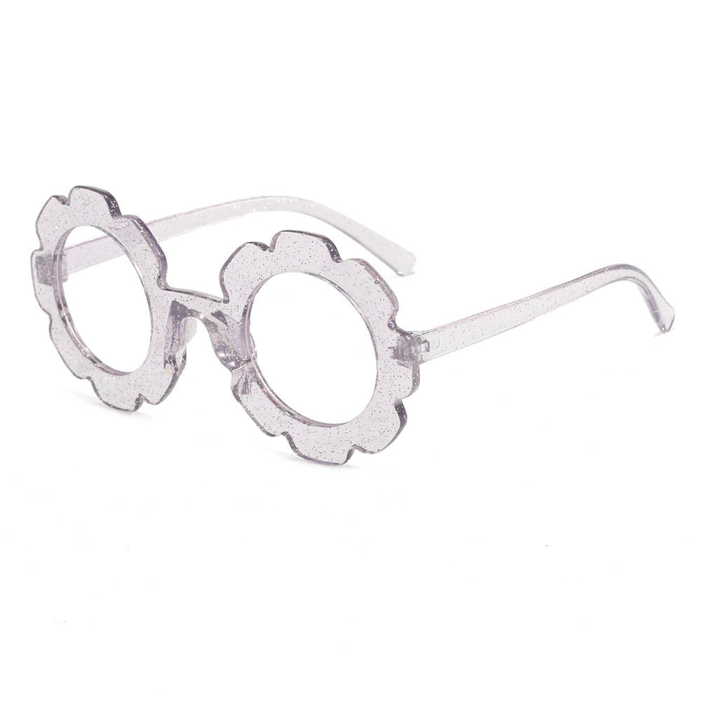 

2026 Shining New Children s Sunglasses Cute Sunflower Round Frame Children s Glasses Sunscreen Sunglasses Wholesale Trend серый