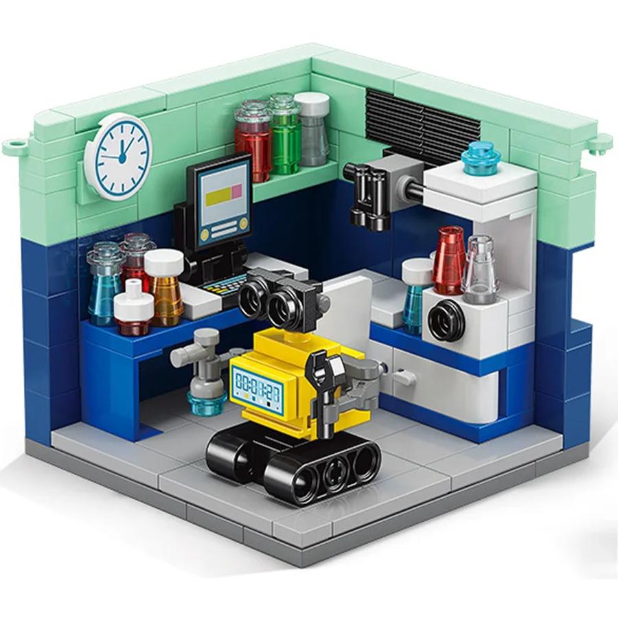 1 st Mini Gatuvy Syn Drömhus Racerbil Läkare Målare Musiker Forskare Konditor Kameraman Astronaut Byggklossar