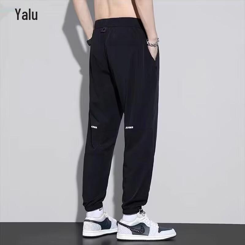Мужские летние тонкие брюки-джоггеры из ледяного шелка Yalu 4XL