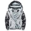 Pánská mikina s kapucí zimní teplý fleece zip svetr bunda svrchní oblečení kabát topy halenky