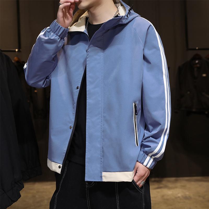 Men's Coat Spring New Korean Version of The Trend Youth Baseball Wear Functional Casual Hooded Jacket Men's Fashion