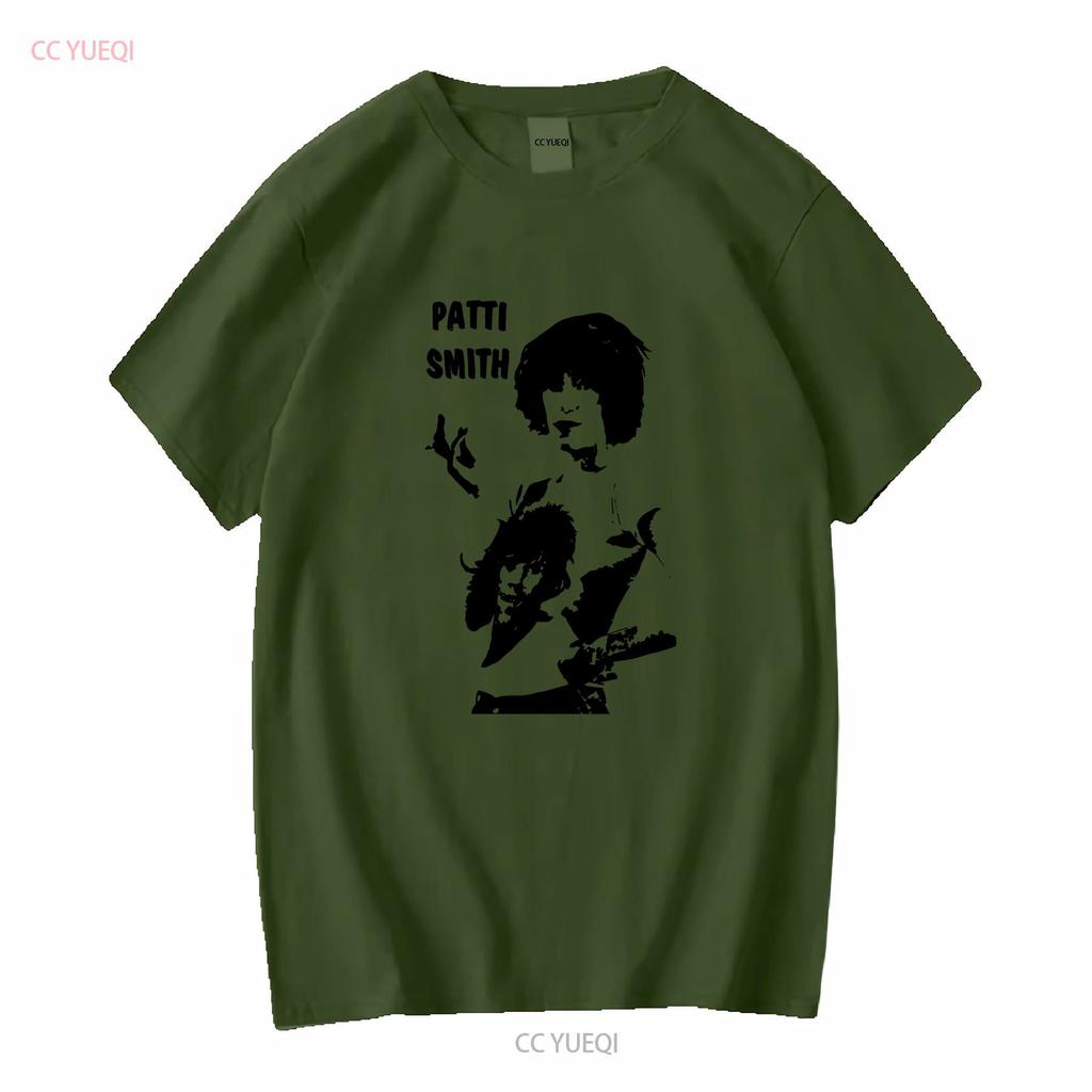 Patti Smith Music Band White T Shirt Fan An26643 Vintage Washed Casual Fashion Unisex Comfortable Breathable Graphic