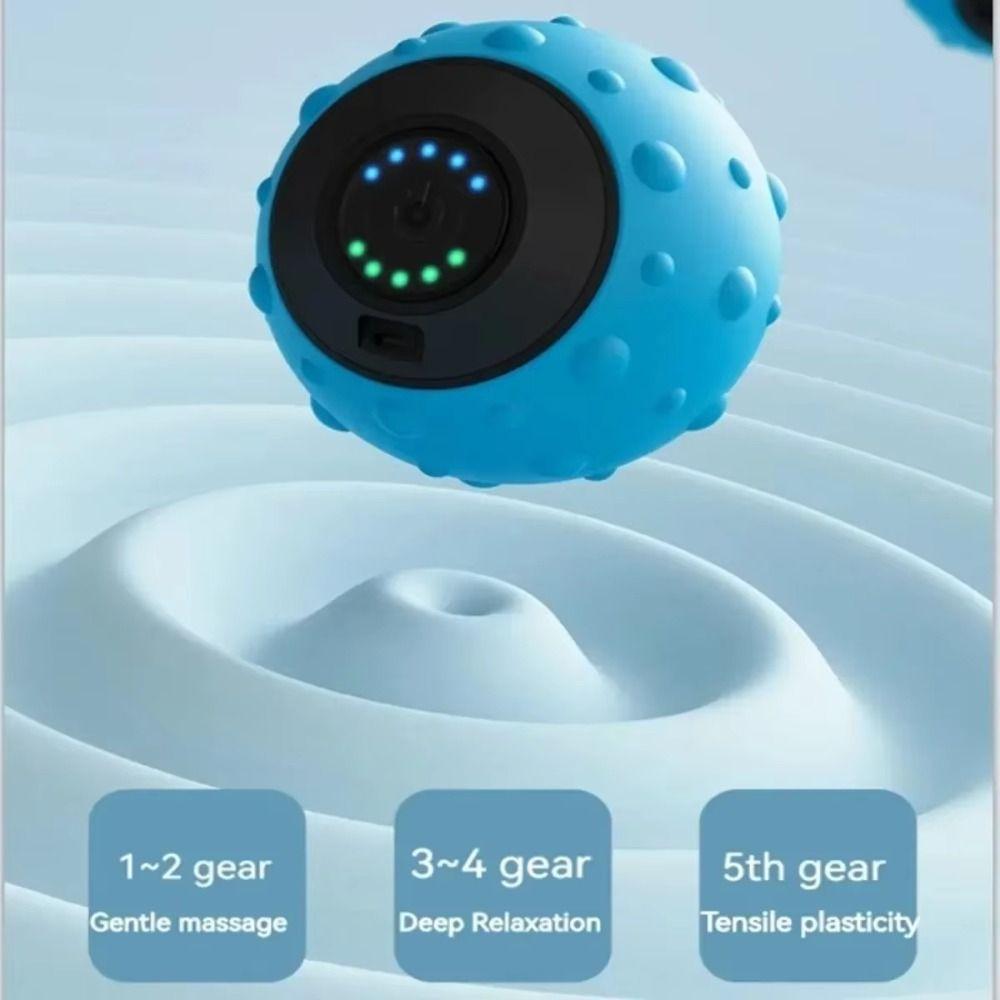 Multi-function Vibrating Massage Ball 5 Gears Foam Roller Electric Fascia Massager Mobility