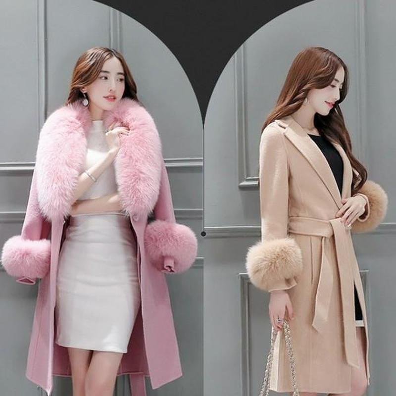 Women's Winter Medium Long Wool Coat