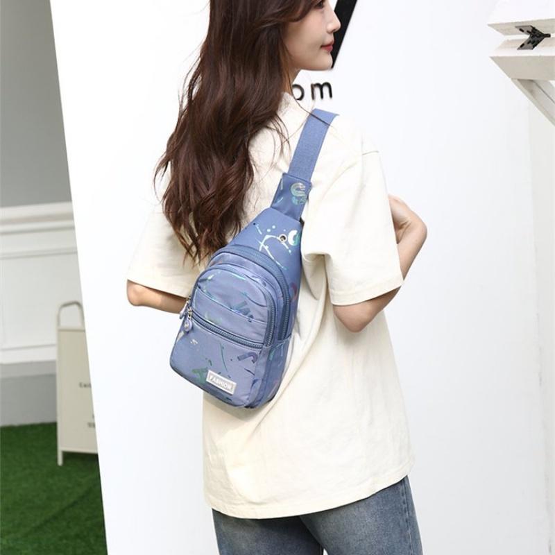 Women'S Chest Bags Geometric Print Oxford Cloth Casual Crossbody Bag Sports Travel Outdoor Chest Shoulder Bags