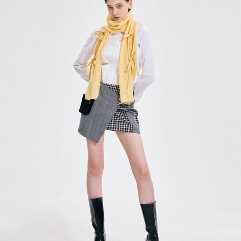 KIMZISU Ribbon Tied Muffler _ YELLOW