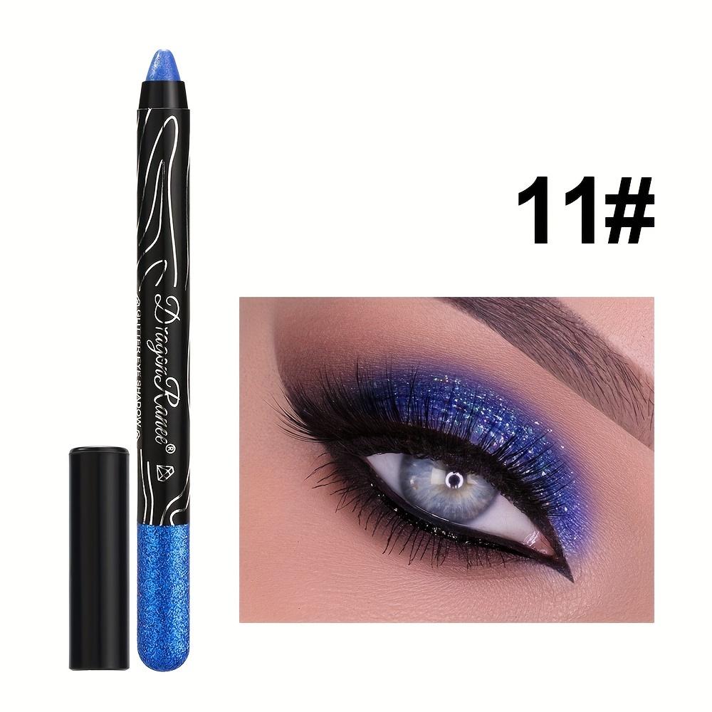 12-Color Eyeshadow Pencil Vibrant Matte Metallic and Shimmery Effects Creamy Waterproof Formula Eyeshadow Stick Long-Lasting Smudge-Proof Makeup