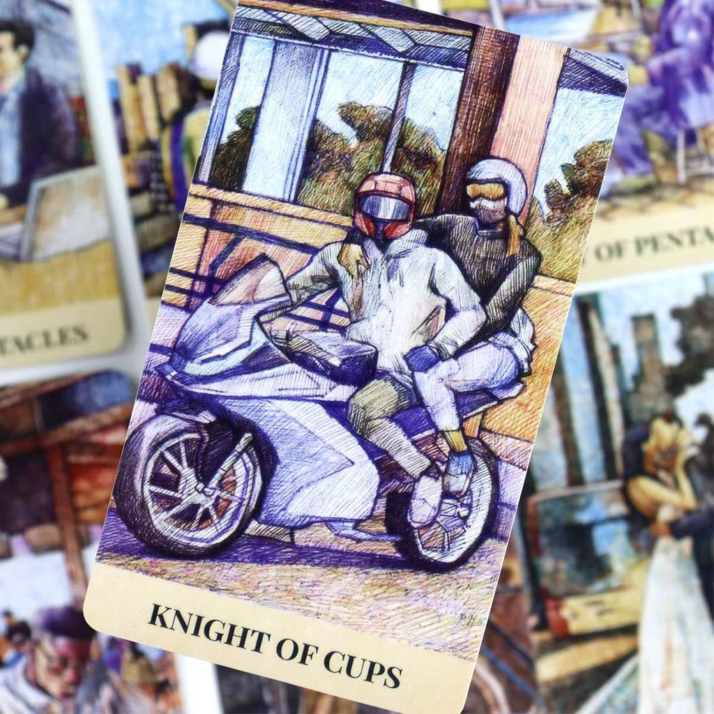 City Labyrinth Tarot, 78 Karten 10,3 x 6 cm Tarotdeck | Indy Tarot mit Federzeichnung über das Leben in New York in den frühen 2000er Jahren