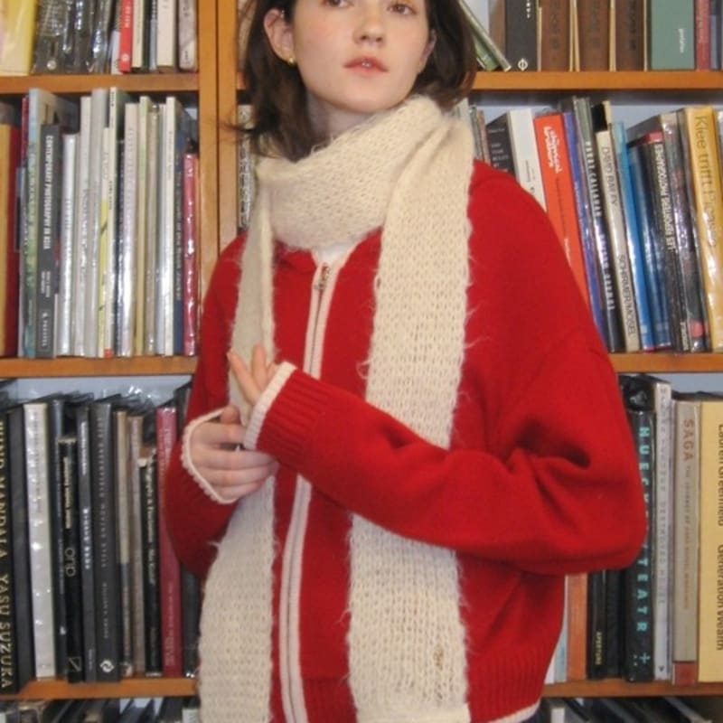 

LETTER FROM MOON Shreve Hairy Wool Muffler (3 colors) Charcoal