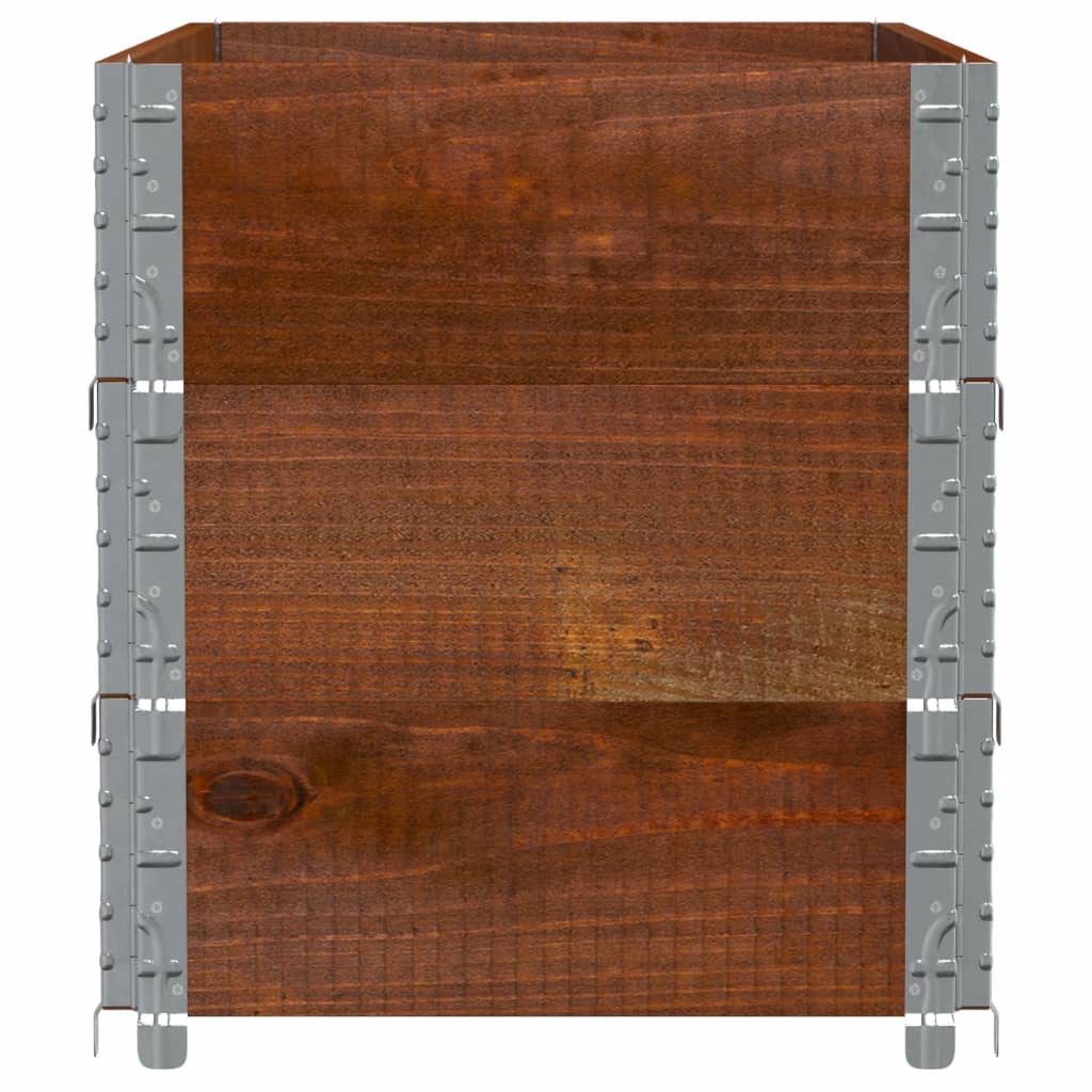 Pallet Top Frame Set 3 Pcs Brown 100 X 50 Cm Solid Pine Wood
