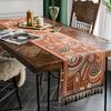 American Retro Jacquard Table Runner Dining Table Cloth Tea Table Cabinet Decorative Strip