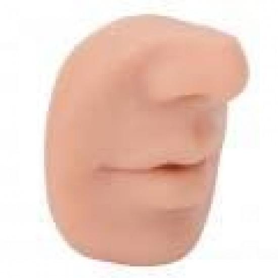Silicone Piercing Model, Piercing Face Model with Mouth Flexible for Salon Teaching Practicing Piercings Tools Soft Imitation Nose Model Reusable