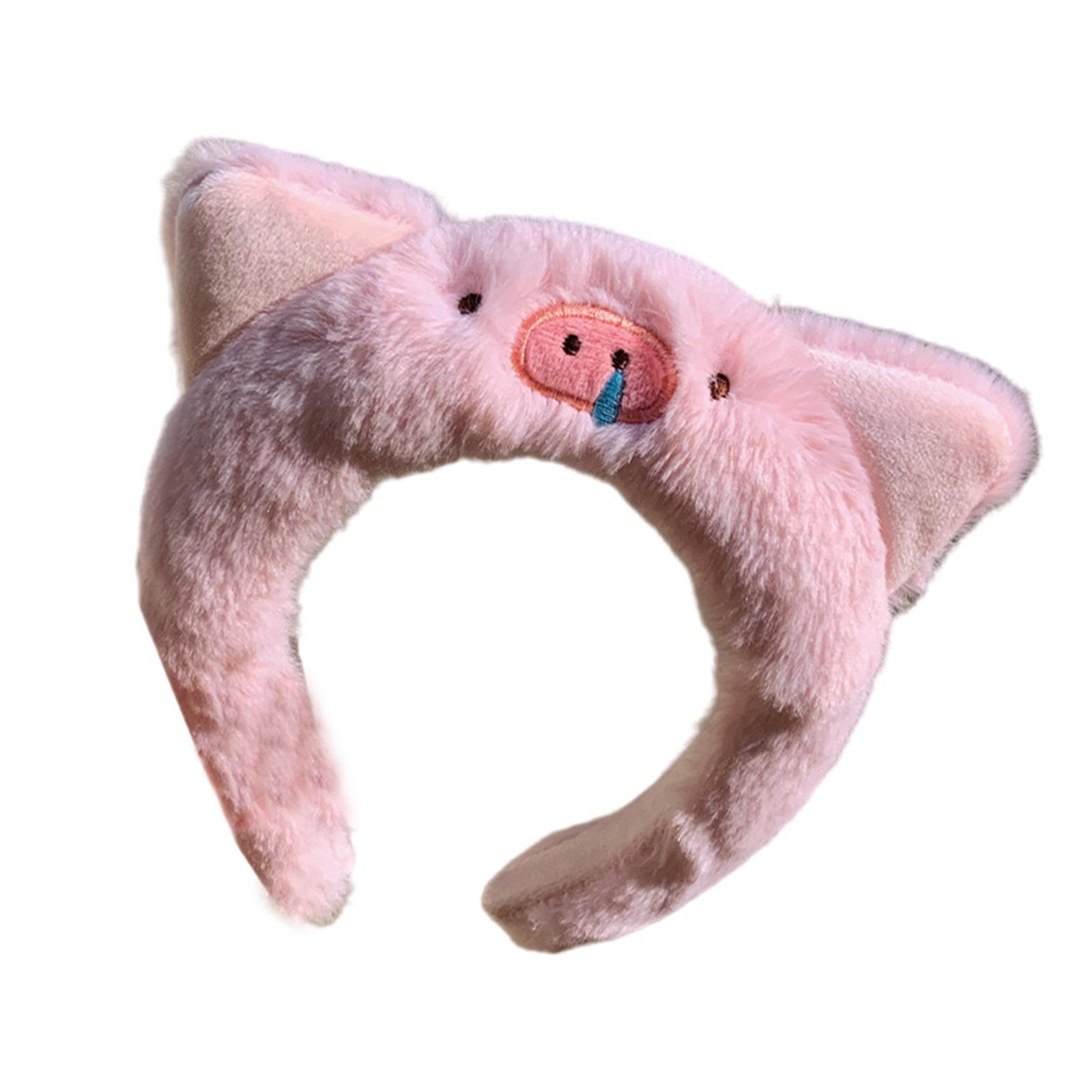 

Girls Hairband Comfortable Plush Headbands Stylish Hairband Party Hair Accessory for Parties And Cosplay Event 1 розовый