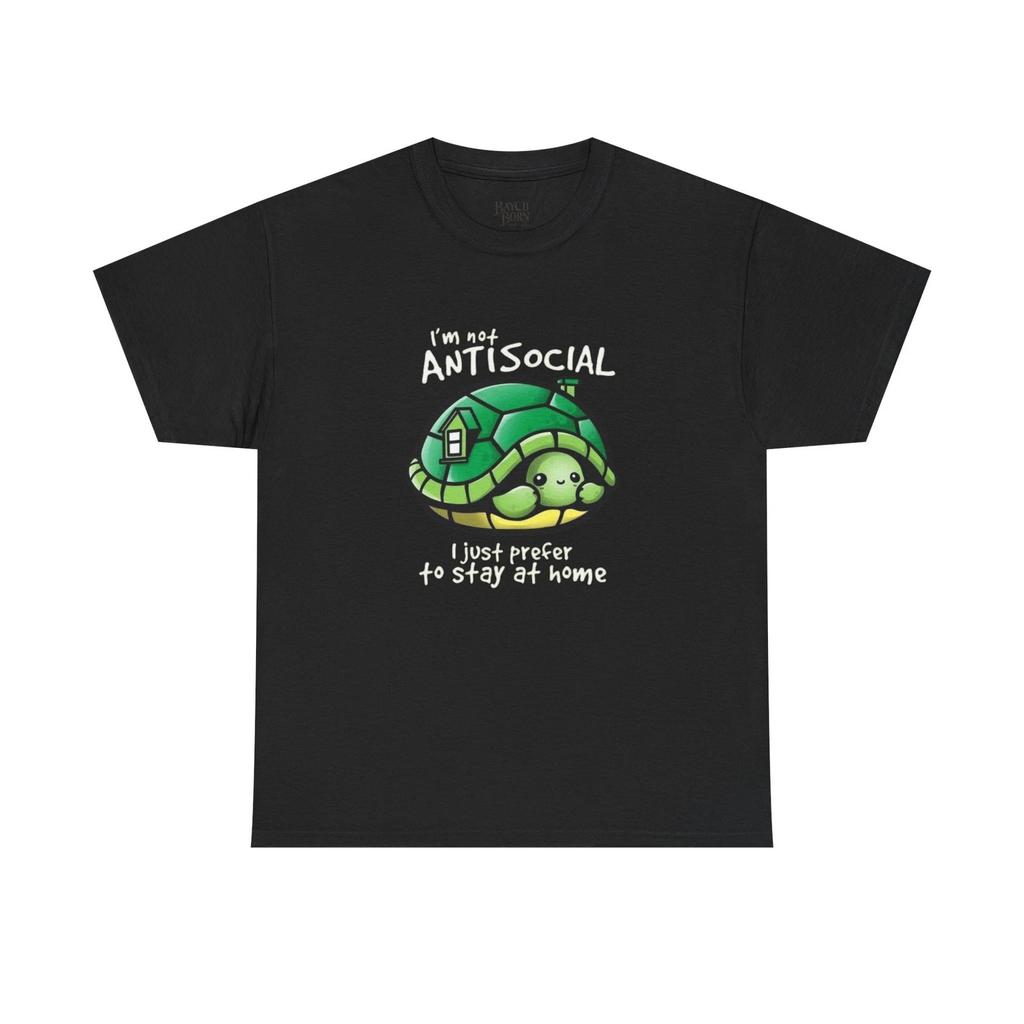 Antisocial Turtle I just prefer to stay at home T-Shirt | Turtle Graphic Tee
