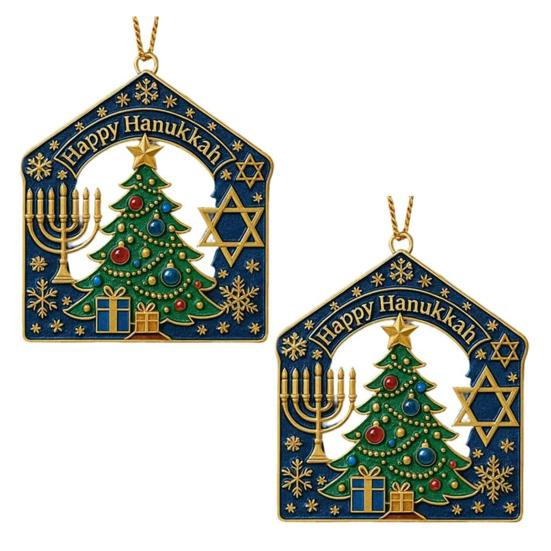 Veselou Chanuku Vánoční ozdoba na stromeček Akrylová Židovská Chanuka Vánoční ozdoby Duchovní dárky pro Muže Ženy Dospělé