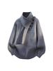 2025 Winter Men's High Neck Pullover Knitwear with Scarf