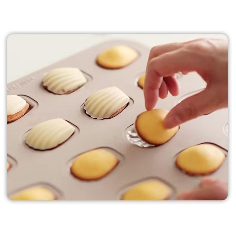 6/12 Cavity Shell Shape Madeleine Cake Pan Dessert Mold For Quick Baking Carbon Steel Nonstick Easy Cleaning Design