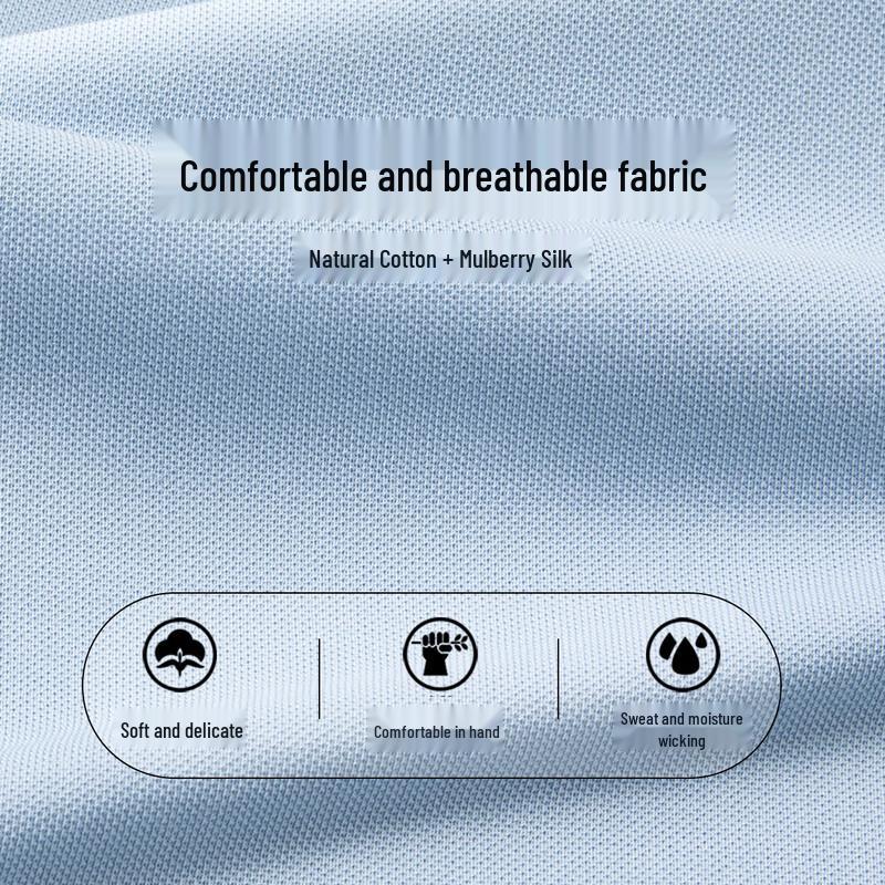 Hodo Men's Premium Silk Blend Pique Polo Shirt