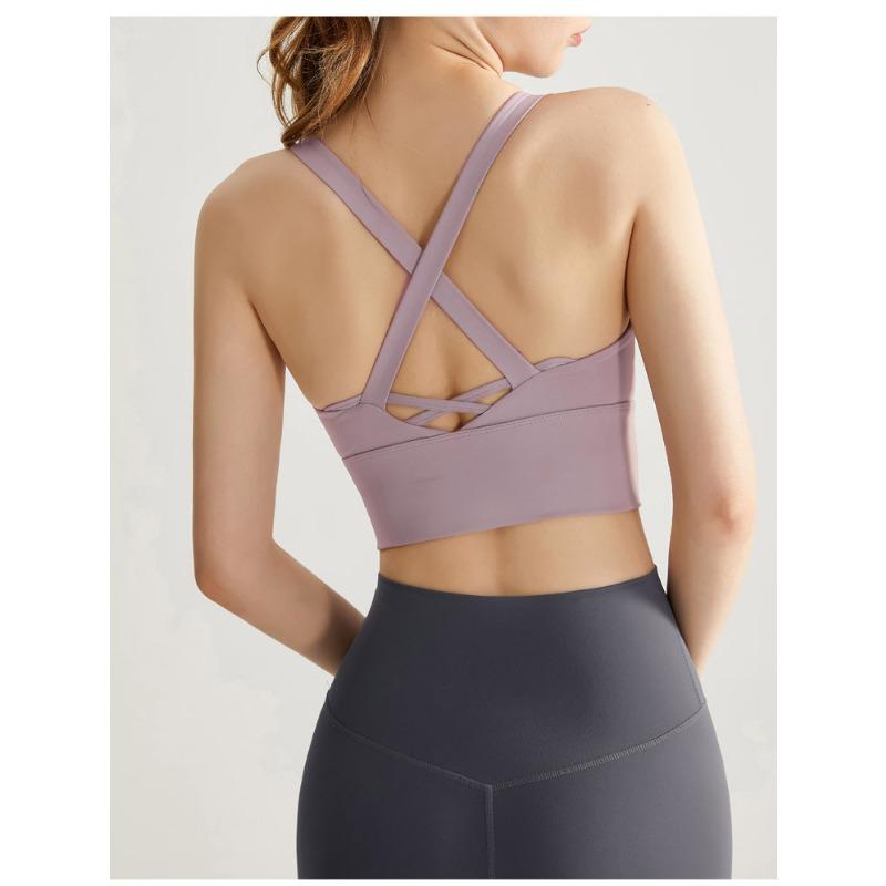 High Support Sports Bra Fixed Padded Backless Yoga Fitness Bra