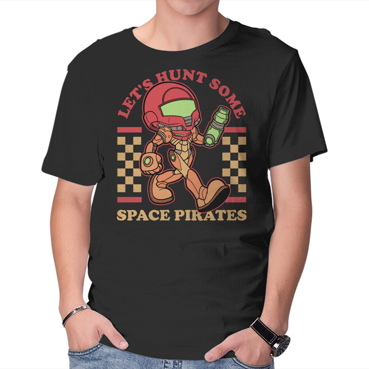 Unisex Crew Neck T-Shirt Game Mascot Intergalatic Hunter Graphic Short Sleeve Casual Tee XXXXL
