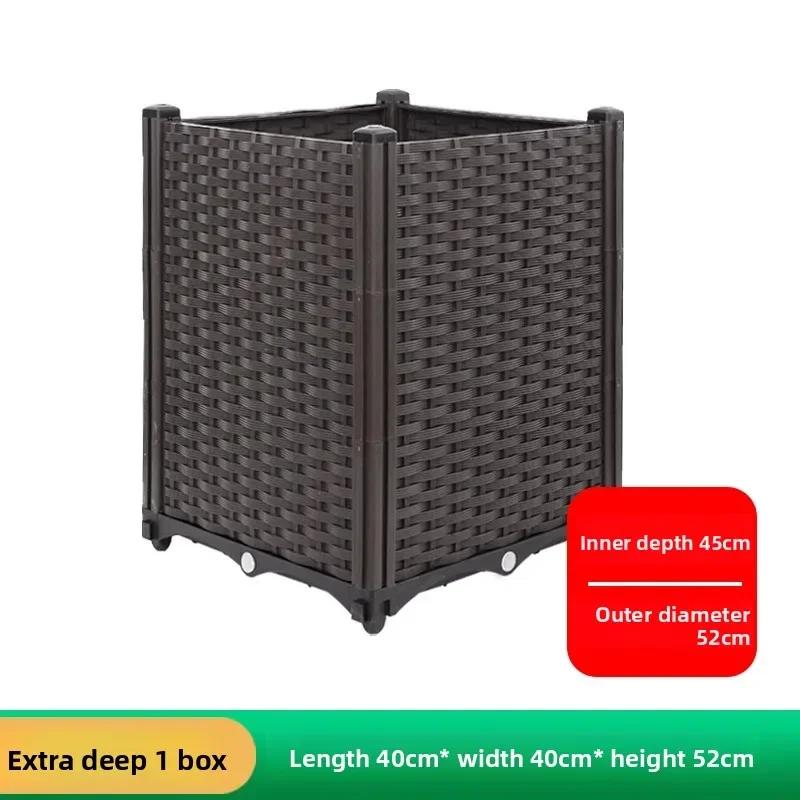 Oversized Thickened Plastic Balcony Veggie Planter Trough for Gardening Outdoor Wholesale