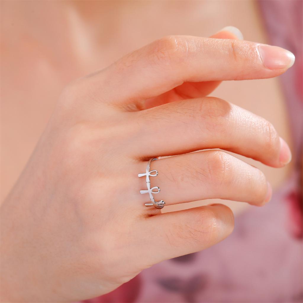  Egypt Ankh Cross Ring Stainless Steel Egyptian Key of Life Finger Rings for Women Vintage Amulet Jewelry Gifts Wholesale