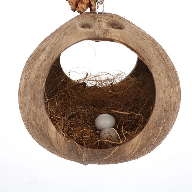 Hamsterhaus Bissfest Natürlich Kleintier Kokosnusskäfige Meerschweinchen Hamster Versteckhaus Spielzeug Holzhaus Haustierbedarf