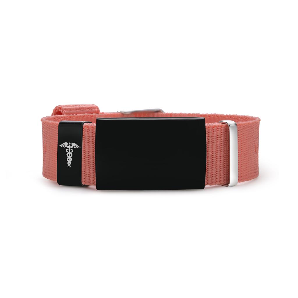 Custom Medical Alert Bracelet for Women, Adjustable Sport ID Wristband Personalized Free Engraving Unisex Ift