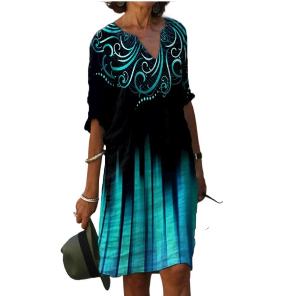 

GMXIA Женские модные летние весенние повседневные платья с короткими рукавами и v-образным вырезом XXXL